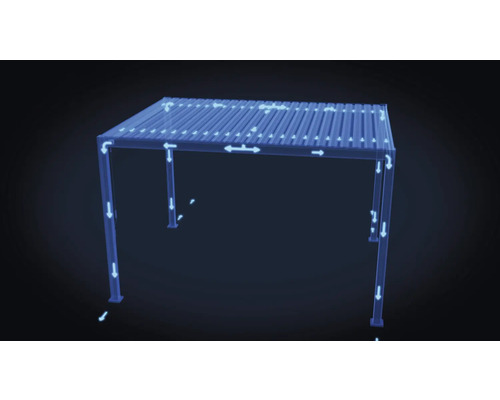 Illustration d''un pavillon avec drainage de l''eau