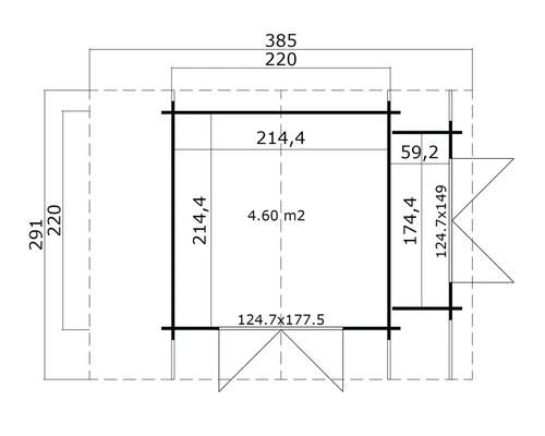 Plan d''un abri de jardin avec dimensions