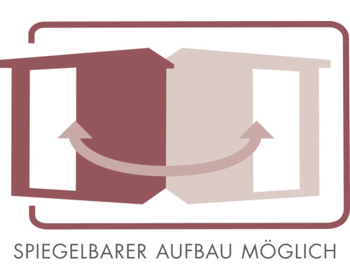 Spiegelbarer Aufbau moeglich Symbol