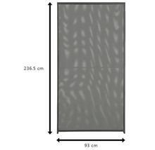 Insektenschutz-Schiebetür mit den Maßen 236,5 cm x 93 cm.