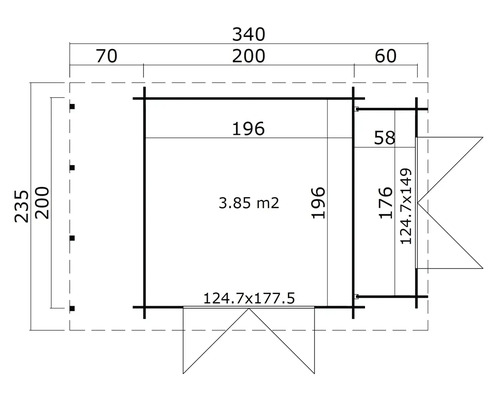 Plan d''un abri de jardin avec dimensions