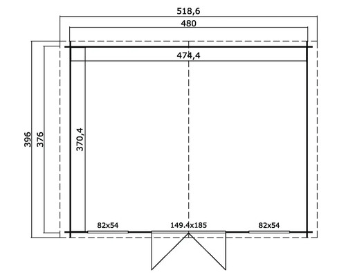 Plan d''un abri de jardin avec dimensions