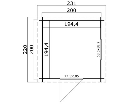 Plan d''un abri de jardin avec dimensions