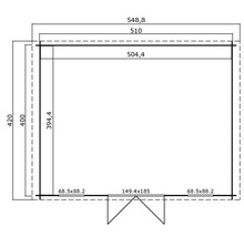 Plan d''un abri de jardin avec des dimensions