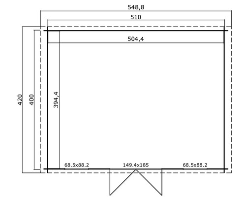 Plan d''un abri de jardin avec des dimensions