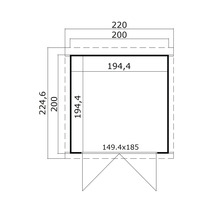 Dimensions d''un abri de jardin avec porte