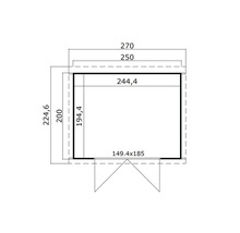 Dessin technique avec indications de dimensions