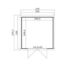 Plan avec dimensions pour un abri de jardin