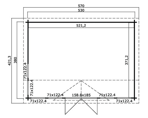 Plan d''un abri de jardin avec dimensions