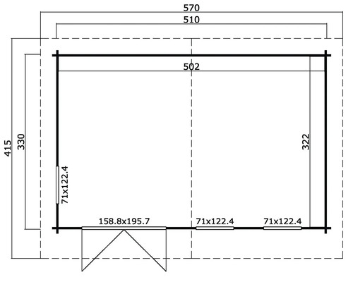 Plan d''un abri de jardin avec dimensions