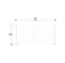 Dessin technique d''un écran de protection visuelle avec dimensions.