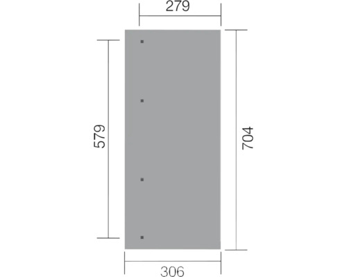 Schéma technique d''une plaque avec indication des dimensions