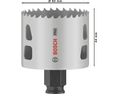 Scie cloche de 60 mm de diamètre et 44 mm de hauteur