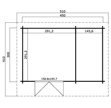 Plan d''un cabanon de jardin avec dimensions