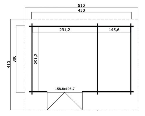 Plan d''un cabanon de jardin avec dimensions