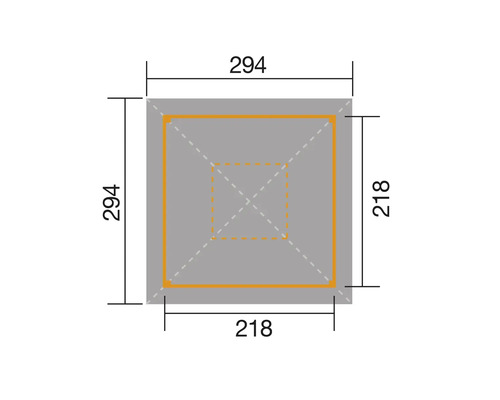 Plan avec dimensions 294 et 218
