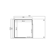 Plan avec les dimensions d'un abri de jardin