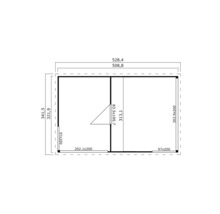 Plan du chalet de jardin avec dimensions