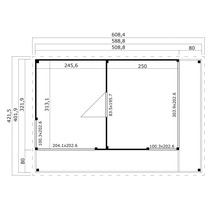 Plan d'un abri de jardin avec dimensions