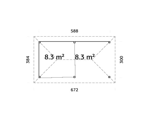 Plan avec dimensions et surfaces