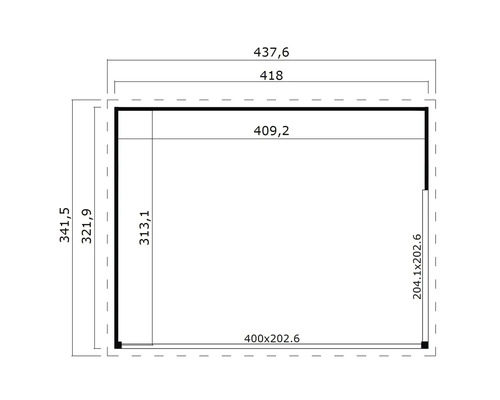 Plan au sol avec dimensions