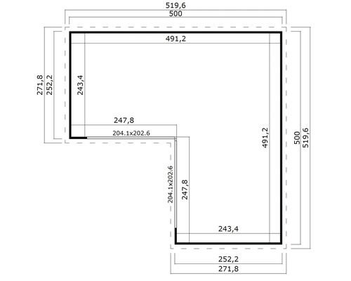 Plan d'un abri de jardin avec dimensions