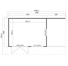 Dessin avec cotes pour un bâtiment