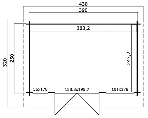 Plan d''un abri de jardin avec dimensions