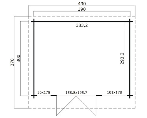 Plan d''un pavillon de jardin avec dimensions