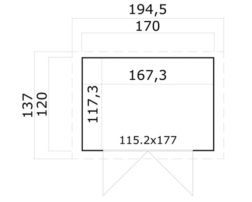 Plan d''un abri de jardin avec dimensions