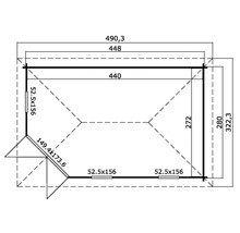 Plan d''un abri de jardin avec dimensions
