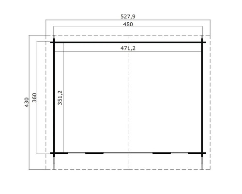 Plan d'un abri de jardin avec dimensions