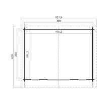 Plan d'un abri de jardin avec dimensions