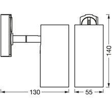 Dessin technique d''une applique murale avec dimensions
