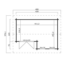 Plan d''un abri de jardin avec dimensions