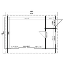 Plan avec indications de dimensions