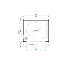 Plan d''un abri de jardin avec les dimensions