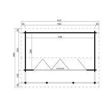 Plan d'un abri de jardin avec dimensions
