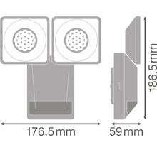 Technische Zeichnung eines Zahnputzbecher-Sets mit Maßangaben