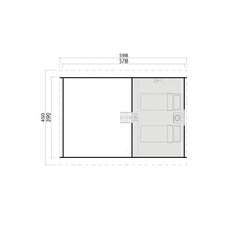 Plan d'une tonnelle de jardin avec les dimensions