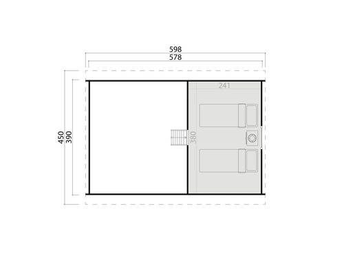 Plan d'une tonnelle de jardin avec les dimensions