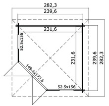 Plan d''un abri de jardin avec dimensions