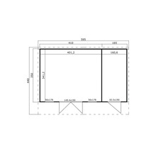 Plan d''un abri de jardin avec des dimensions