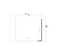 Dessin technique d'une armoire avec dimensions