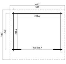 Plan d'un abri de jardin avec dimensions