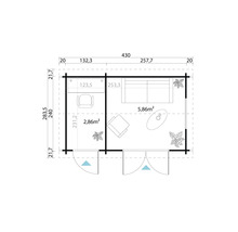 Plan d''un abri de jardin avec indications de taille
