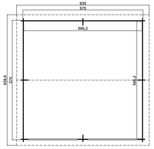 Grundrisszeichnung mit Massangaben