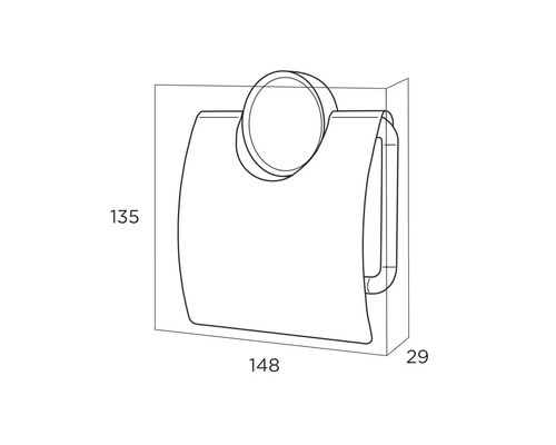 Dessin technique d''un dérouleur à papier avec dimensions