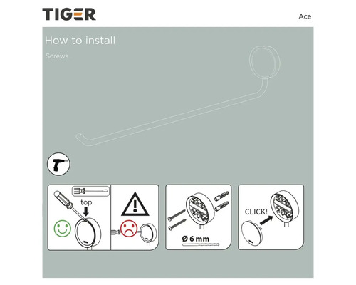 Anleitung zur Montage des Tiger Ace Produkts mit Schrauben
