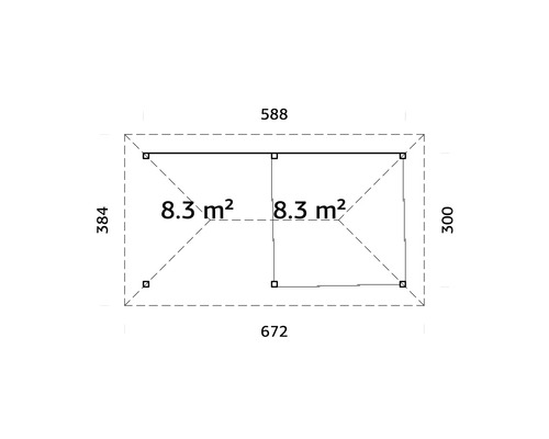Plan avec indication de surface et dimensions